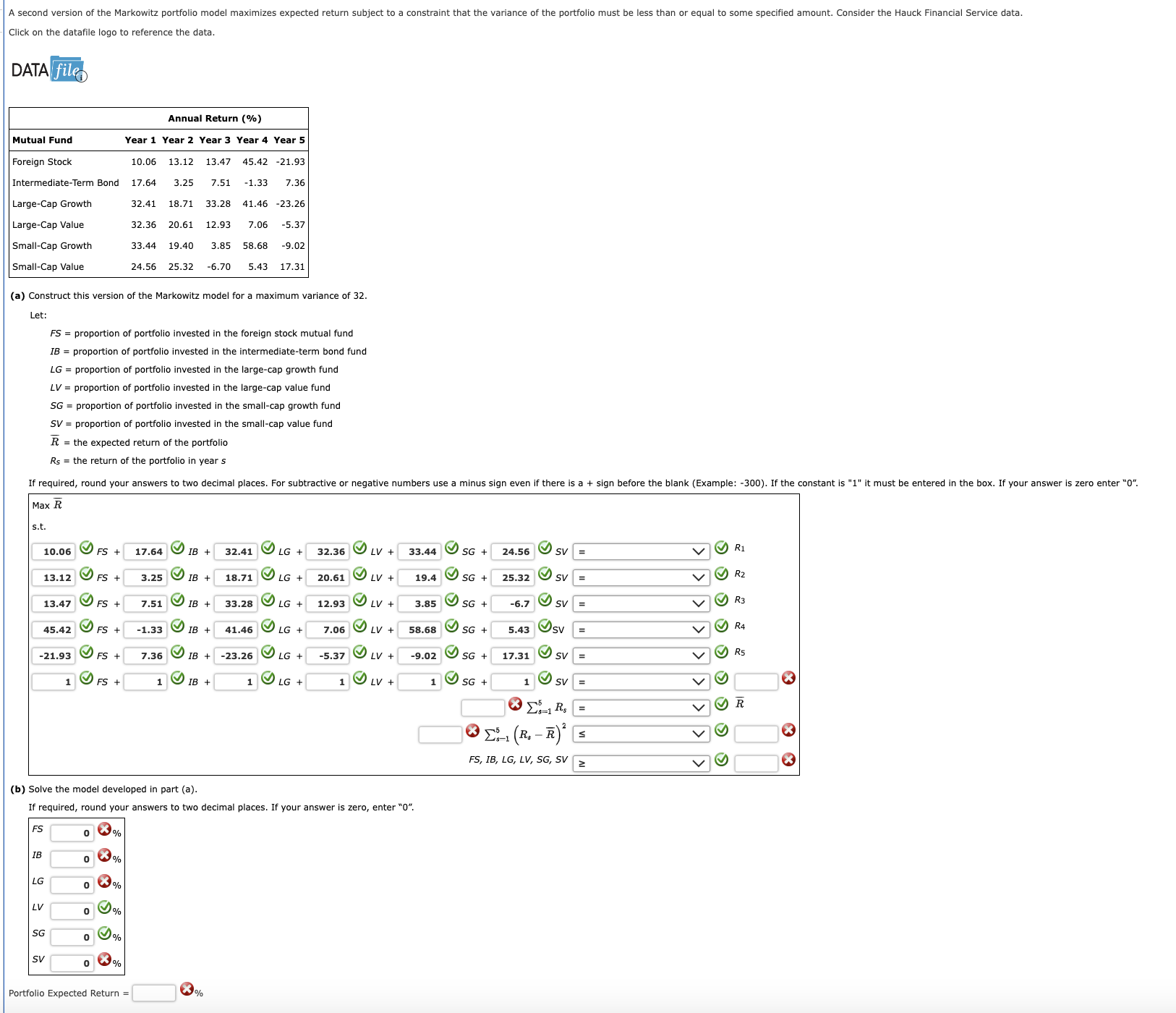  Click on the datafile logo to reference the data. DATA (a)