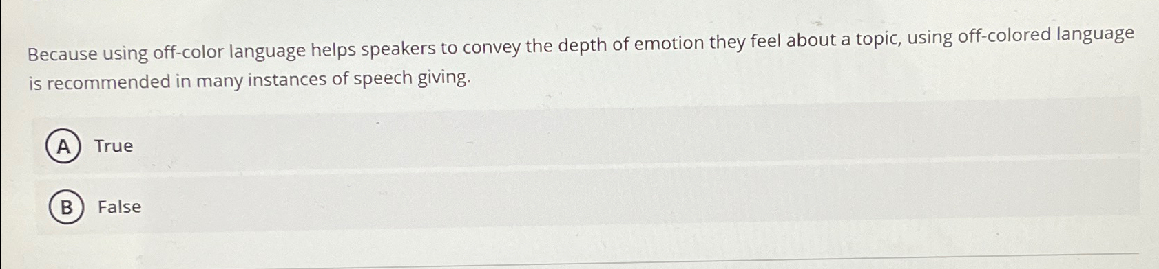  Because using off-color language helps speakers to convey the depth of
