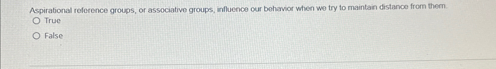  Aspirational reference groups, or associative groups, influence our behavior when we