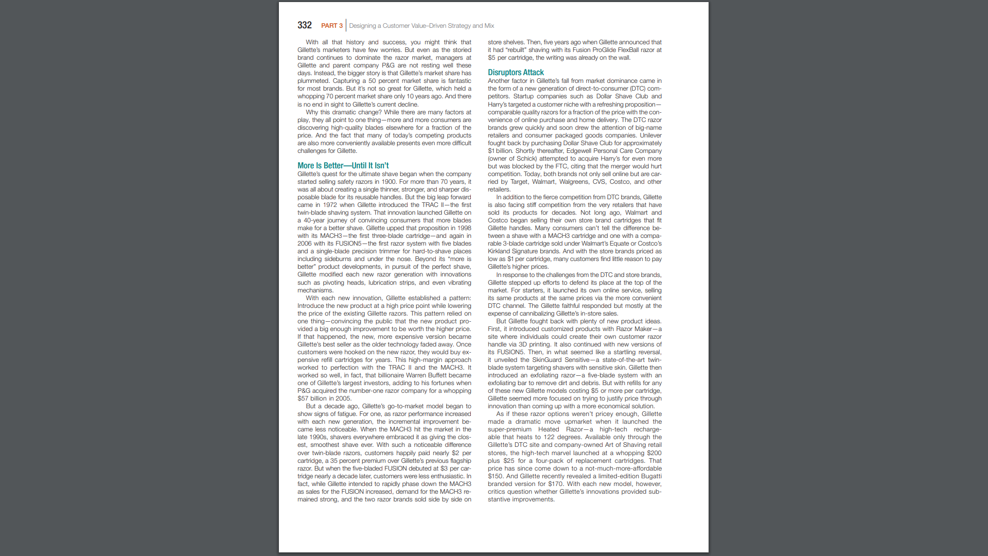 Case Gillette: Searching for the Right Price in a Volatile Market) Questions