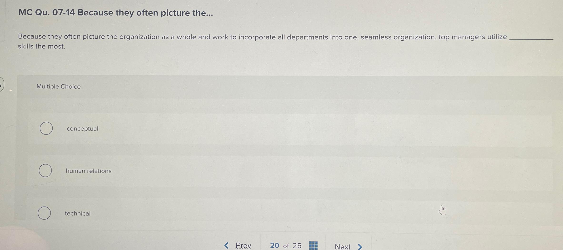  MC Qu.07-14 Because they often picture the... Because they often picture