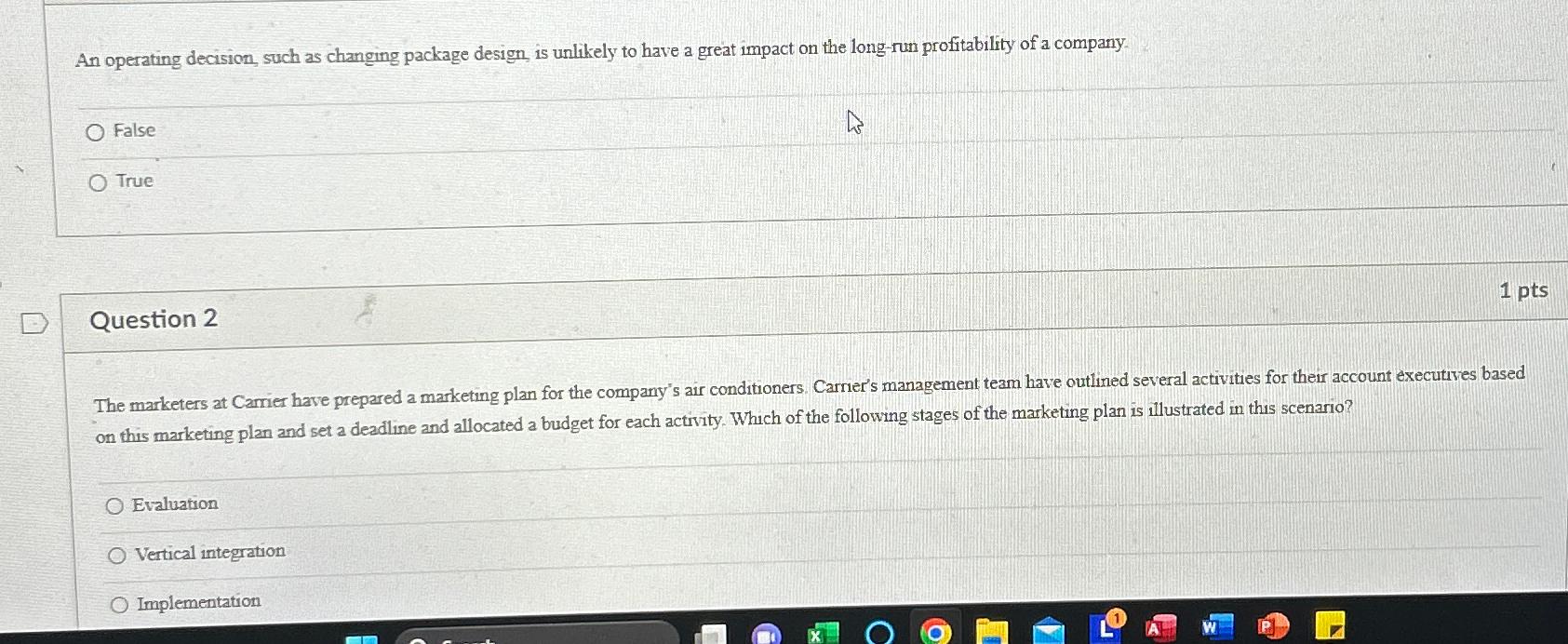  An operating decision, such as changing package design, is unlikely to