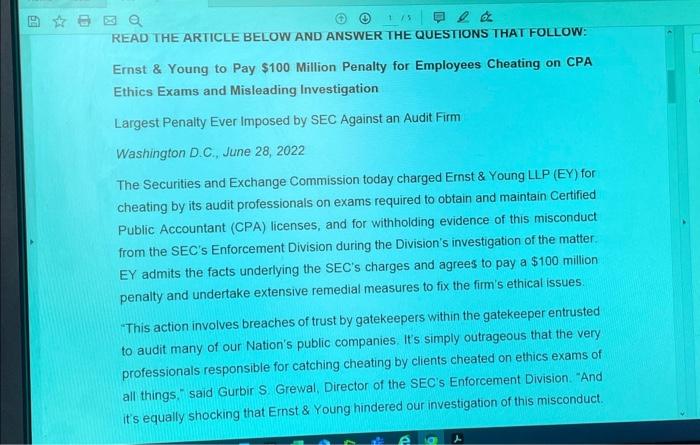  Please read the case study and answer question 1.2 READ THE