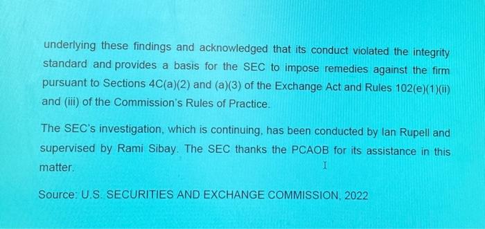 Misleading Investigation Largest Penalty Ever Imposed by SEC Against an Audit Firm