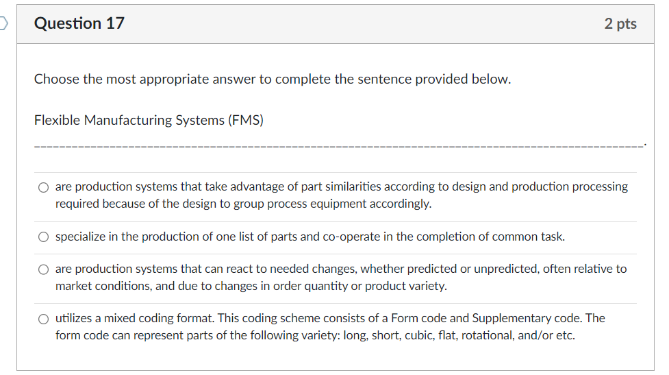 Help please 2 Choose the most appropriate answer to complete the sentence