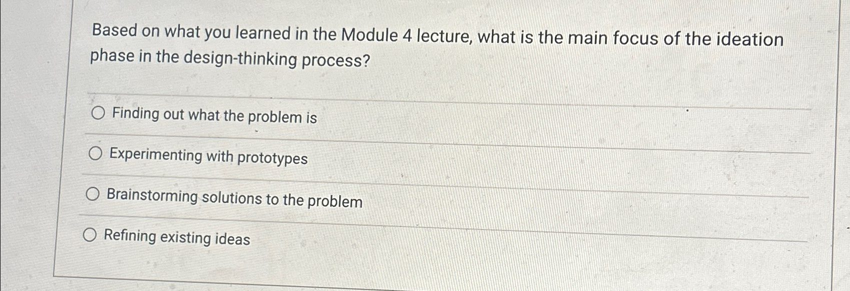  Based on what you learned in the Module 4 lecture, what