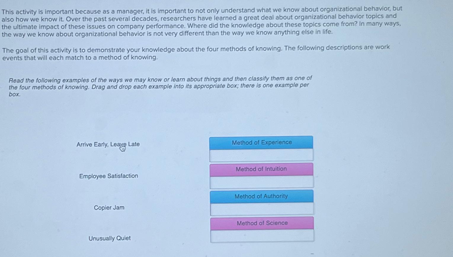  This activity is important because as a manager, it is important