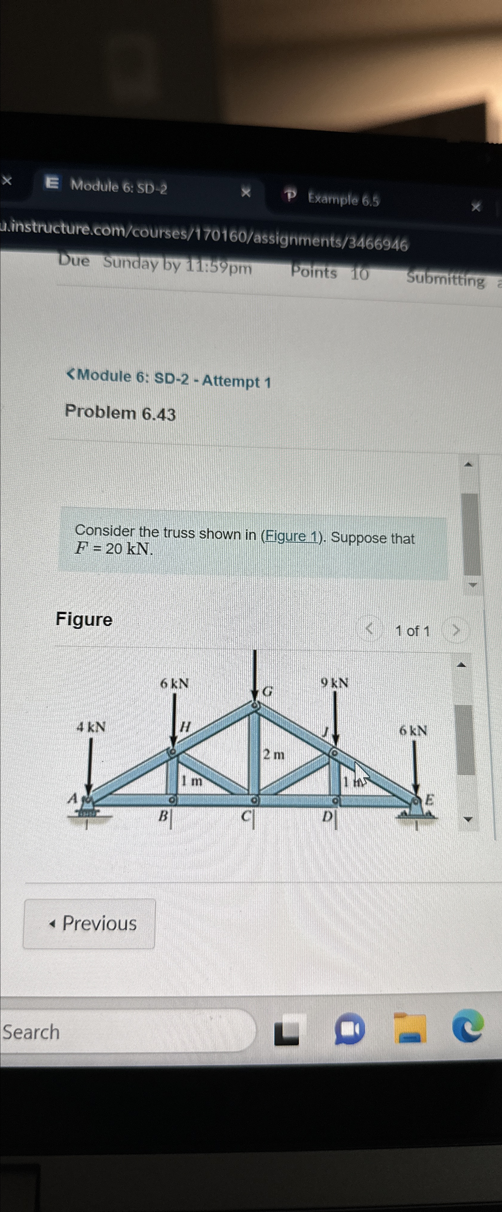  Module 6: SD-2 Example 6.5 a.instructure.com/courses/170160/assignments/3466946 Due Sundayby 11:59 pm points