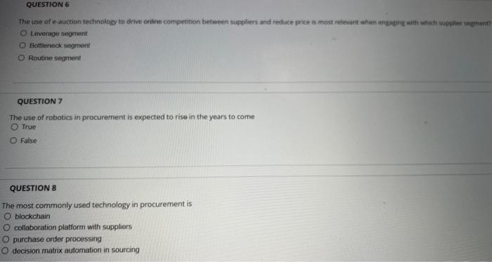  Levernge segmerit Bottieneck segment Routine segment QUESTION 7 The use of