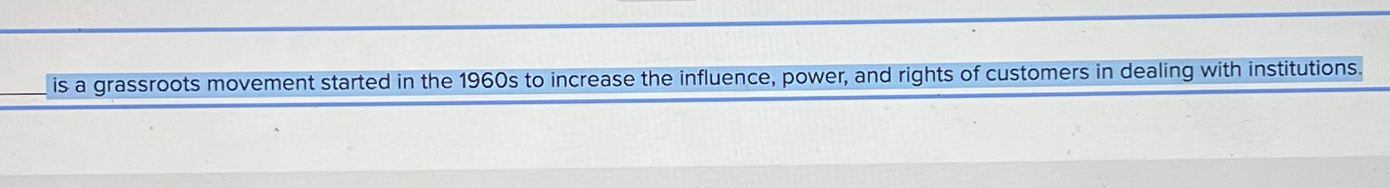  is a grassroots movement started in the 1960 s to increase