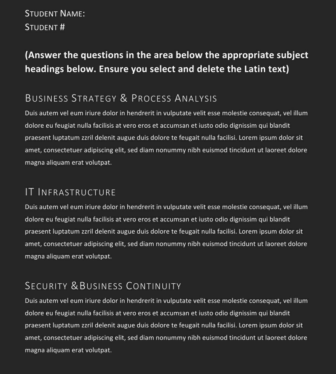 Information systems that they can pursue. 2. IT Infrastructure a. The plan