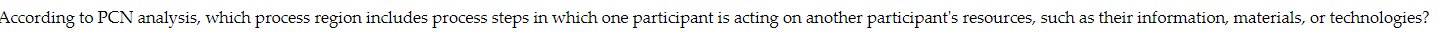  According to PCN analysis, which process region includes process steps in