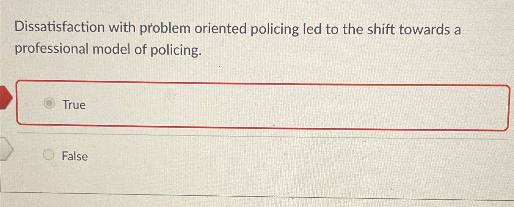  Dissatisfaction with problem oriented policing led to the shift towards a