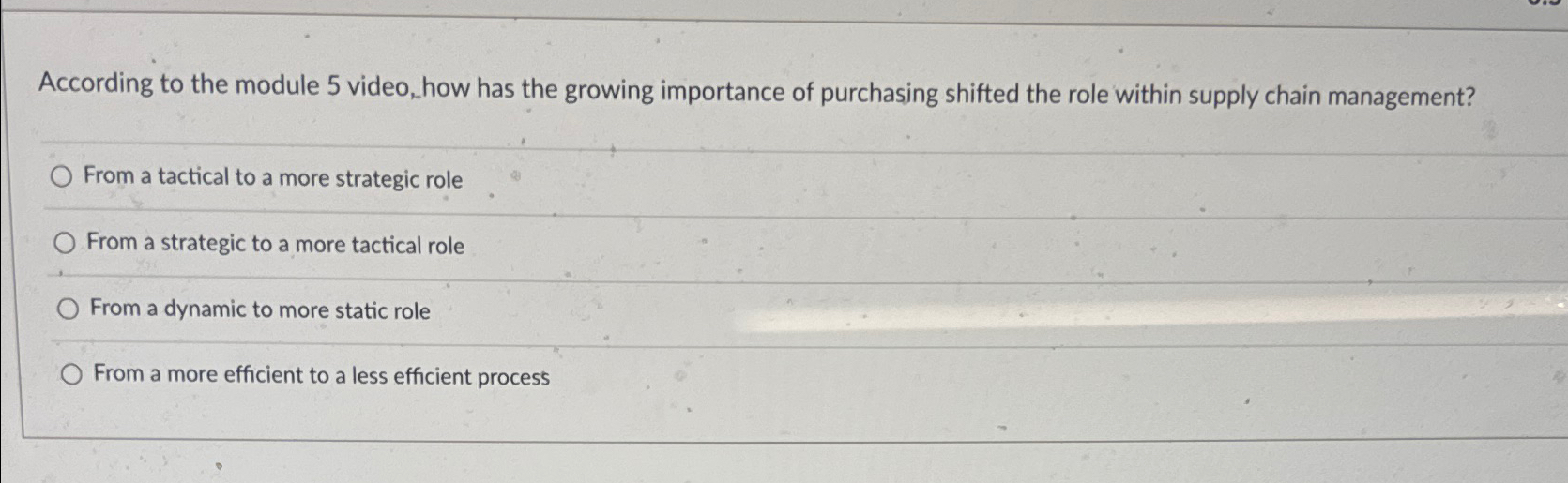  According to the module 5 video, how has the growing importance