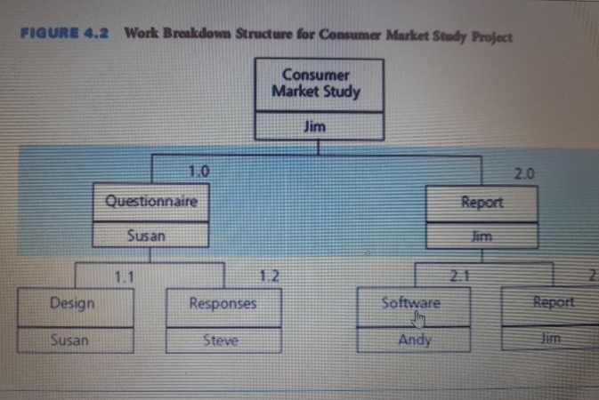  FIGURE 4.2 Work Breakdown Structure for Consumer Market Study Project 