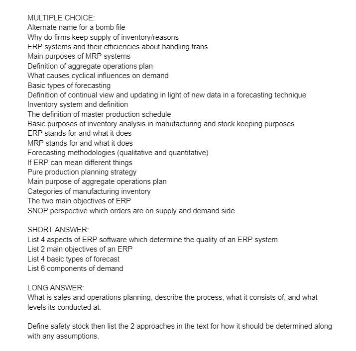 MULTIPLE CHOICE: Alternate name for a bomb file Why do firms