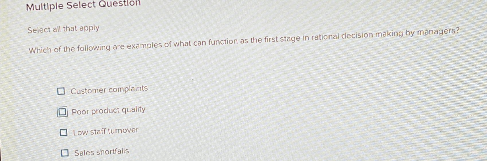  Multiple Select Question Select all that apply Which of the following