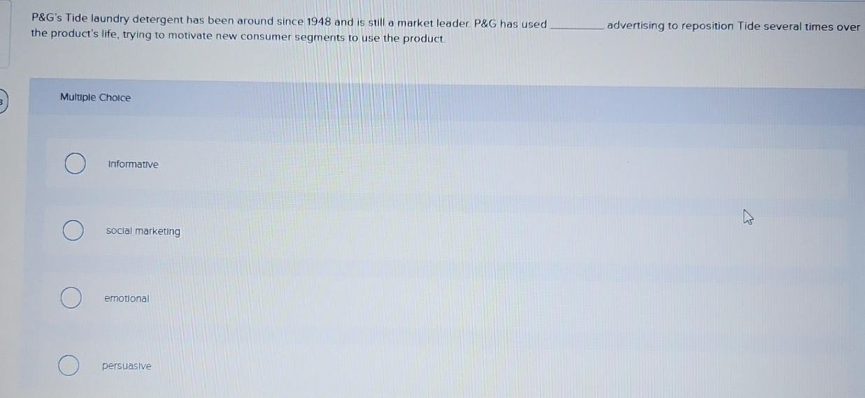  P&G's Tide laundry detergent has been around since 1948 and is