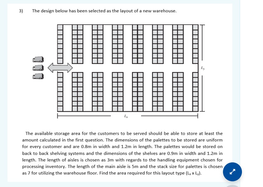 3) The design below has been selected as the layout of