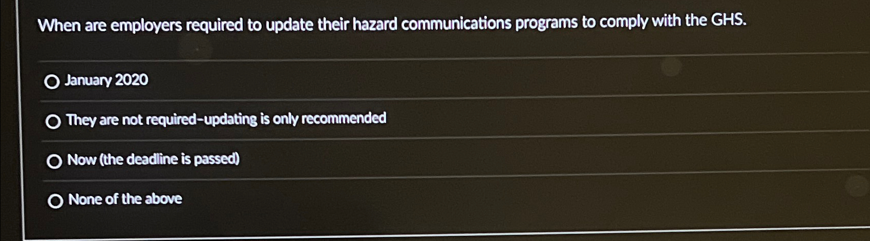  When are employers required to update their hazard communications programs to