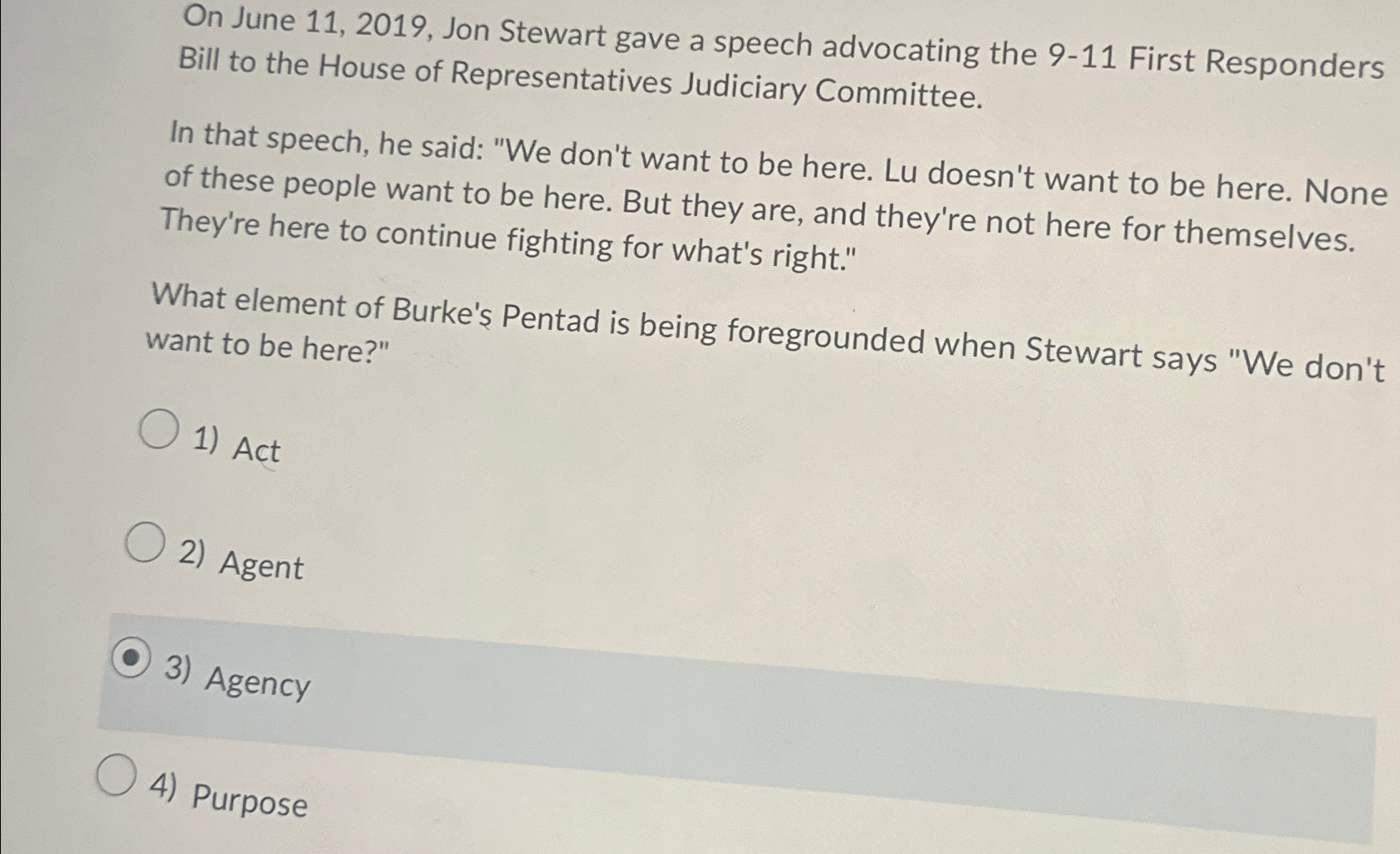  On June 11,2019, Jon Stewart gave a speech advocating the 9-11