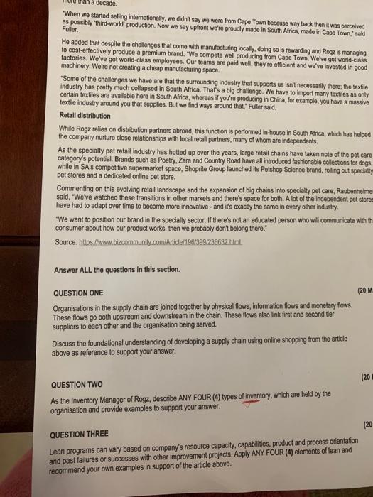  than a decade. "When we started selling internationally, we didn't say