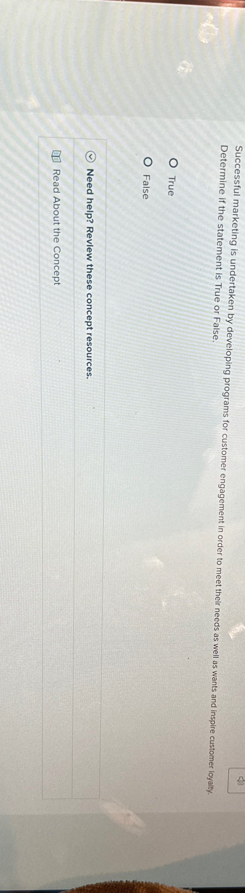  Successful marketing is undertaken by developing programs for customer engagement in