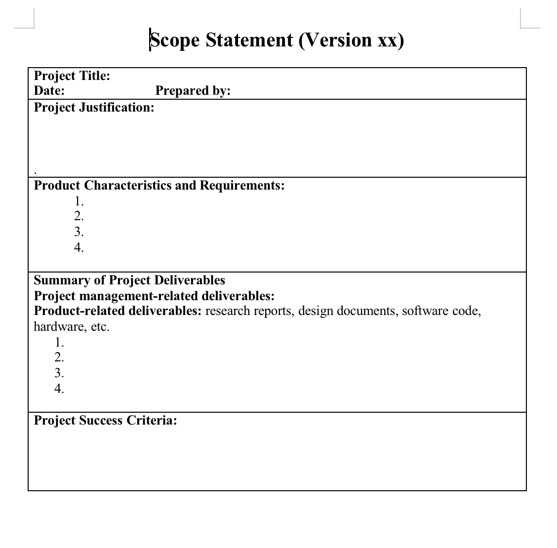  please fill the Scope Statement CASE STUDY: Bathroom Renovations Part 1: