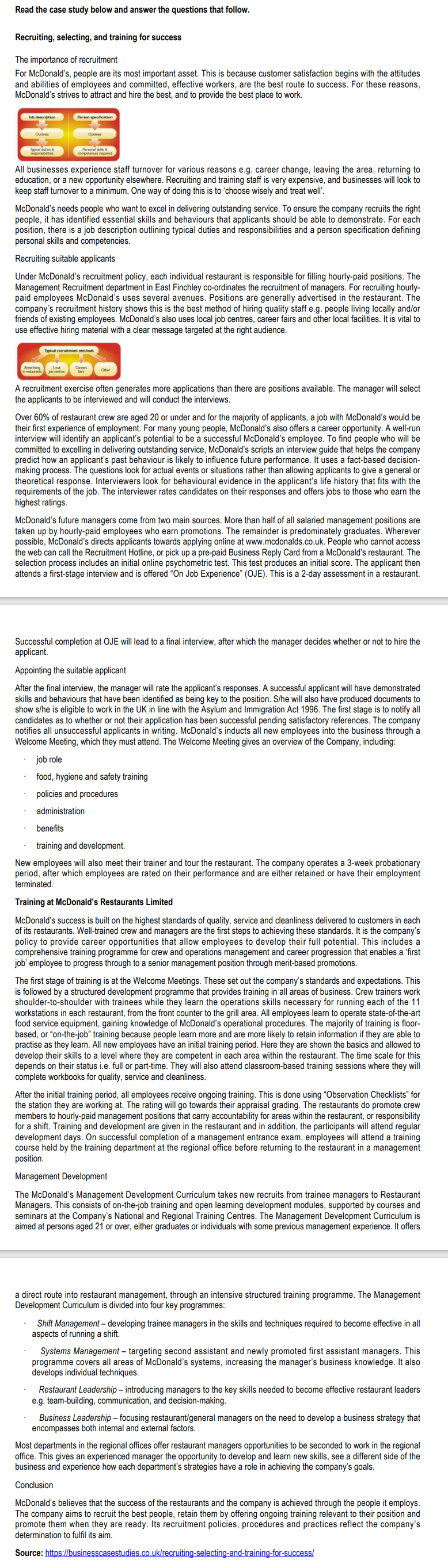  Read the case study below and answer the questions that follow.