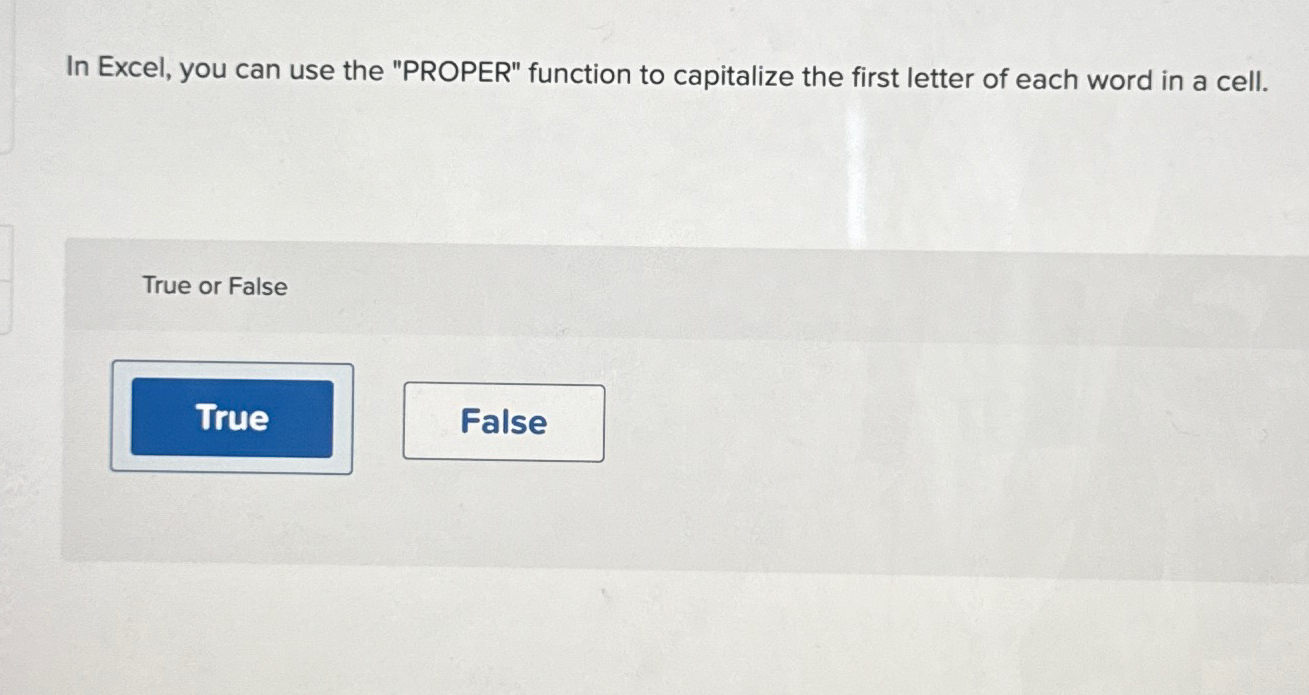 In Excel, you can use the "PROPER" function to capitalize the