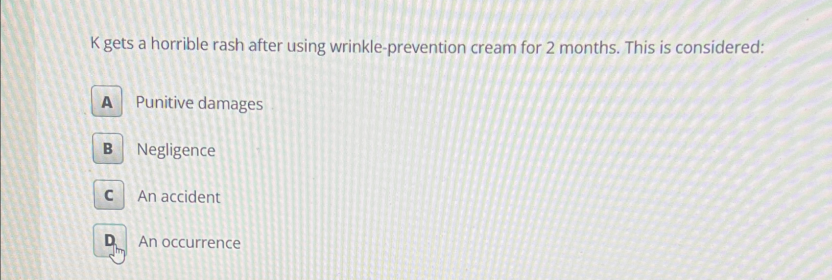  K gets a horrible rash after using wrinkle-prevention cream for 2