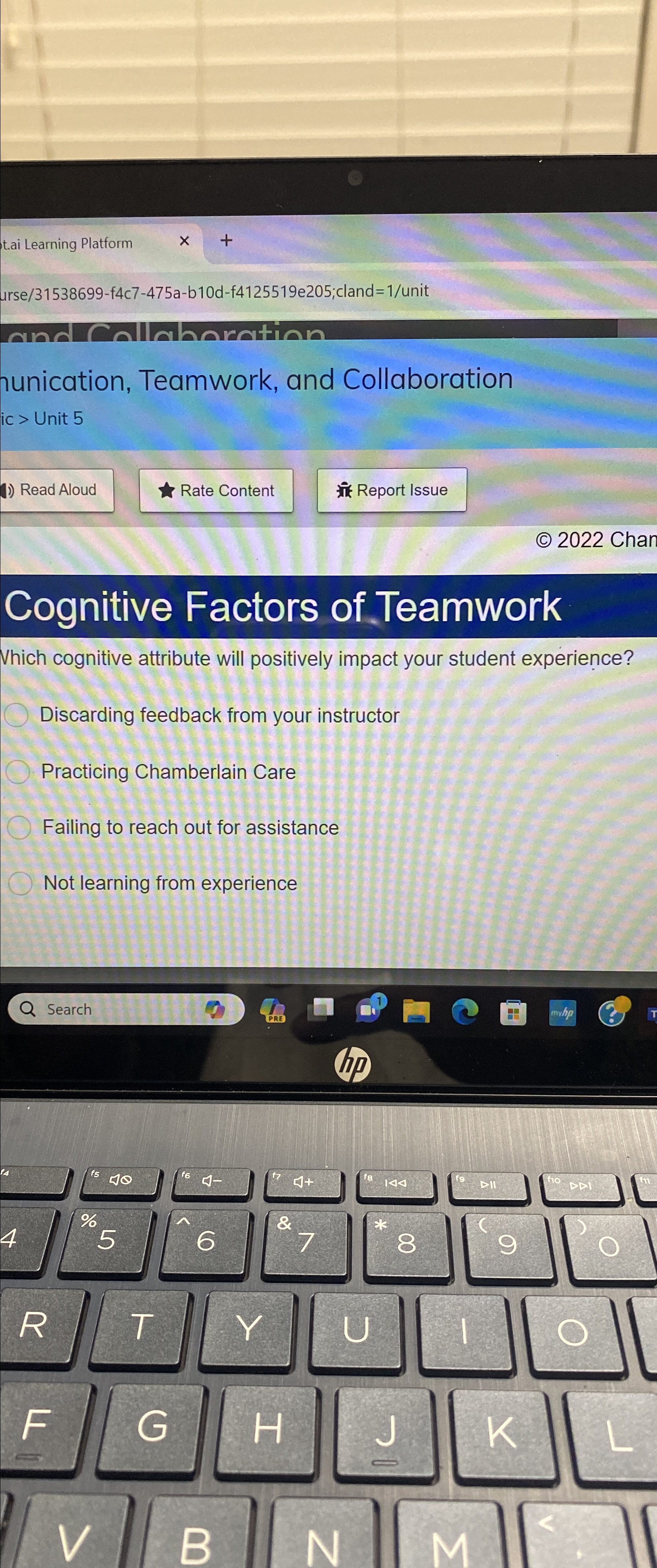  t.ai Learning Platform + urse/31538699-f4c7-475a-b10d-f4125519e205; cland=1/unit and Colluburating nunication, Teamwork, and