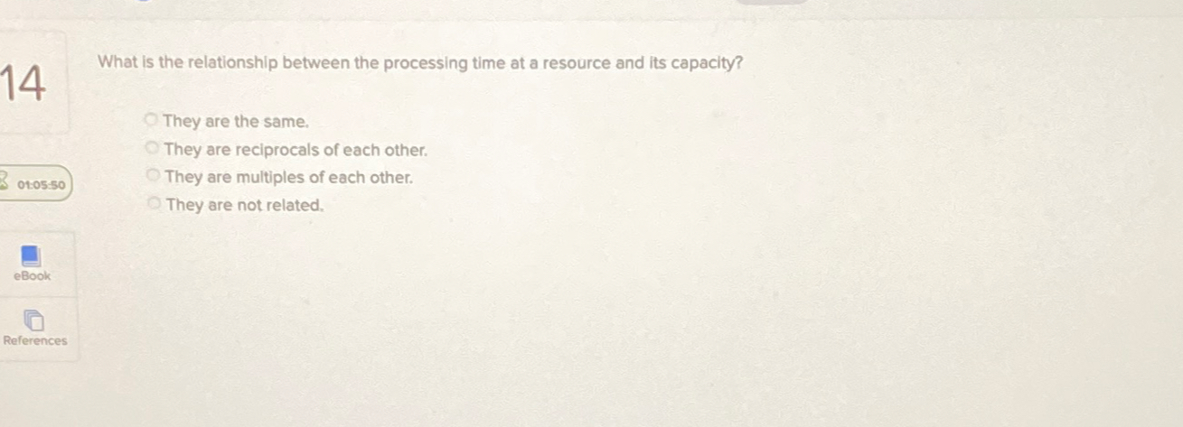  14 What is the relationship between the processing time at a
