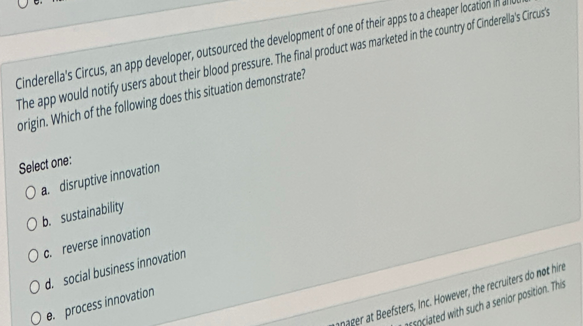  Cinderella's Circus, an app developer, outsourced the development of one of