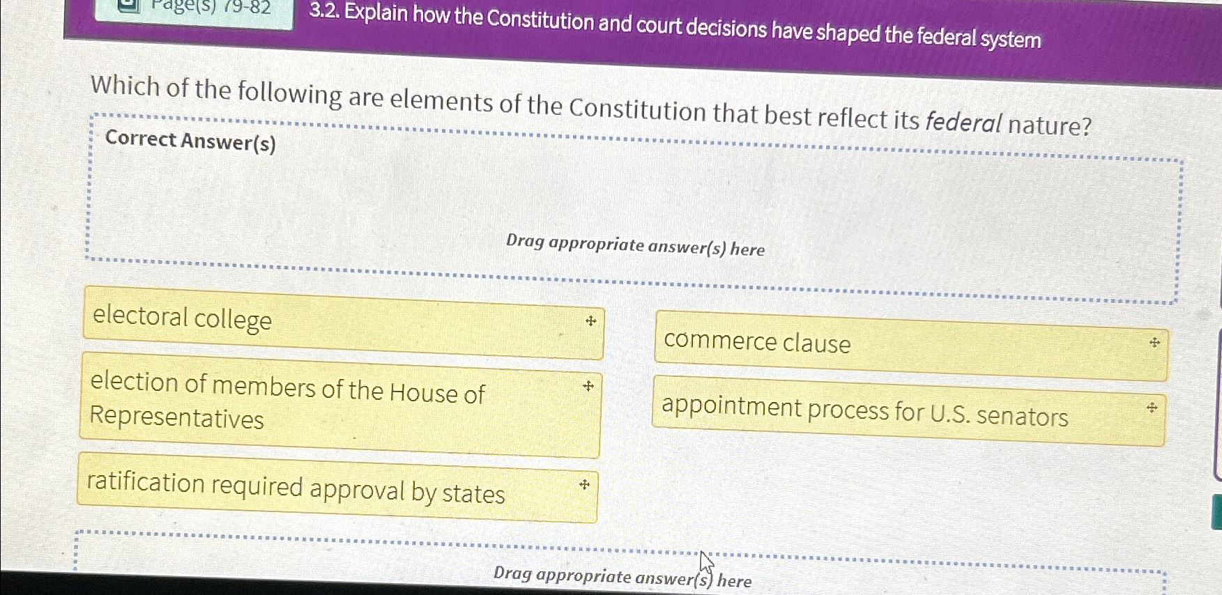  3.2. Explain how the Constitution and court decisions have shaped the