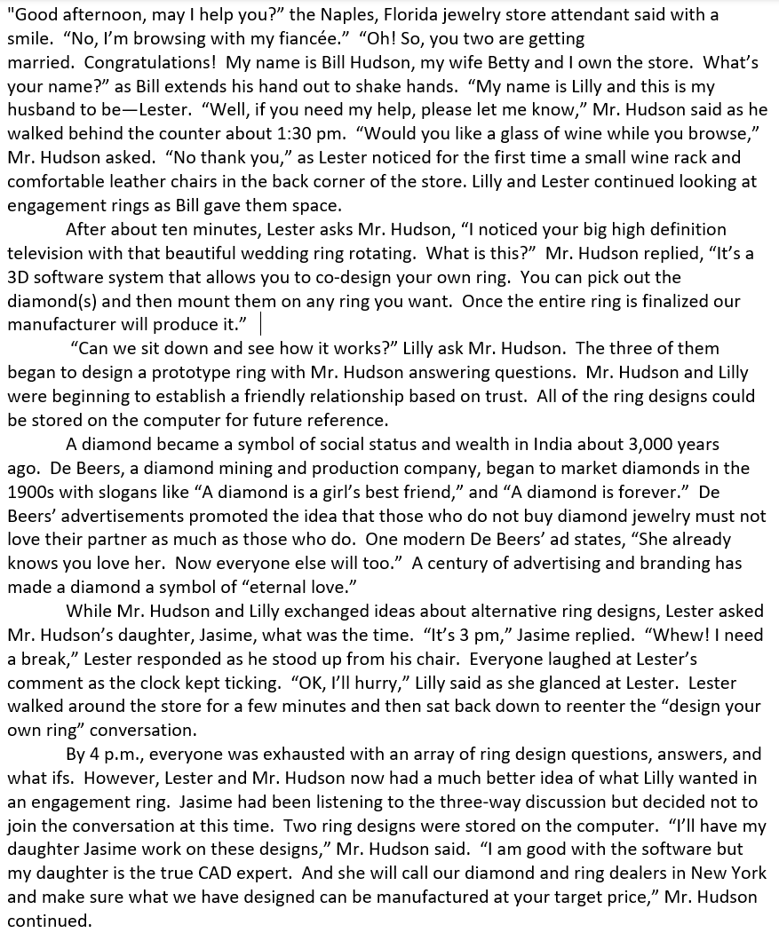 Read the case below. Answer the following questions: 1. What are the