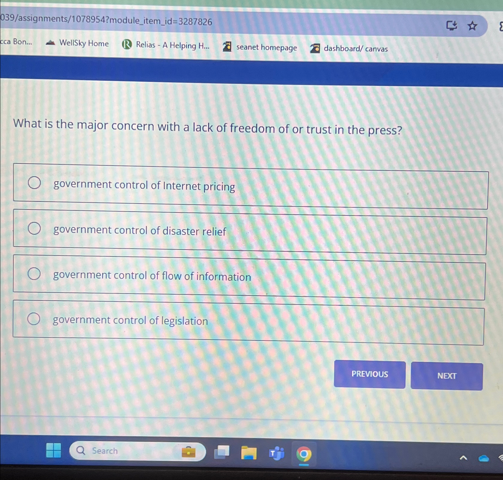  039/assignments/1078954?module_item_id=3287826 Bon... WellSky Home Relias - A Helping H... seanet homepage