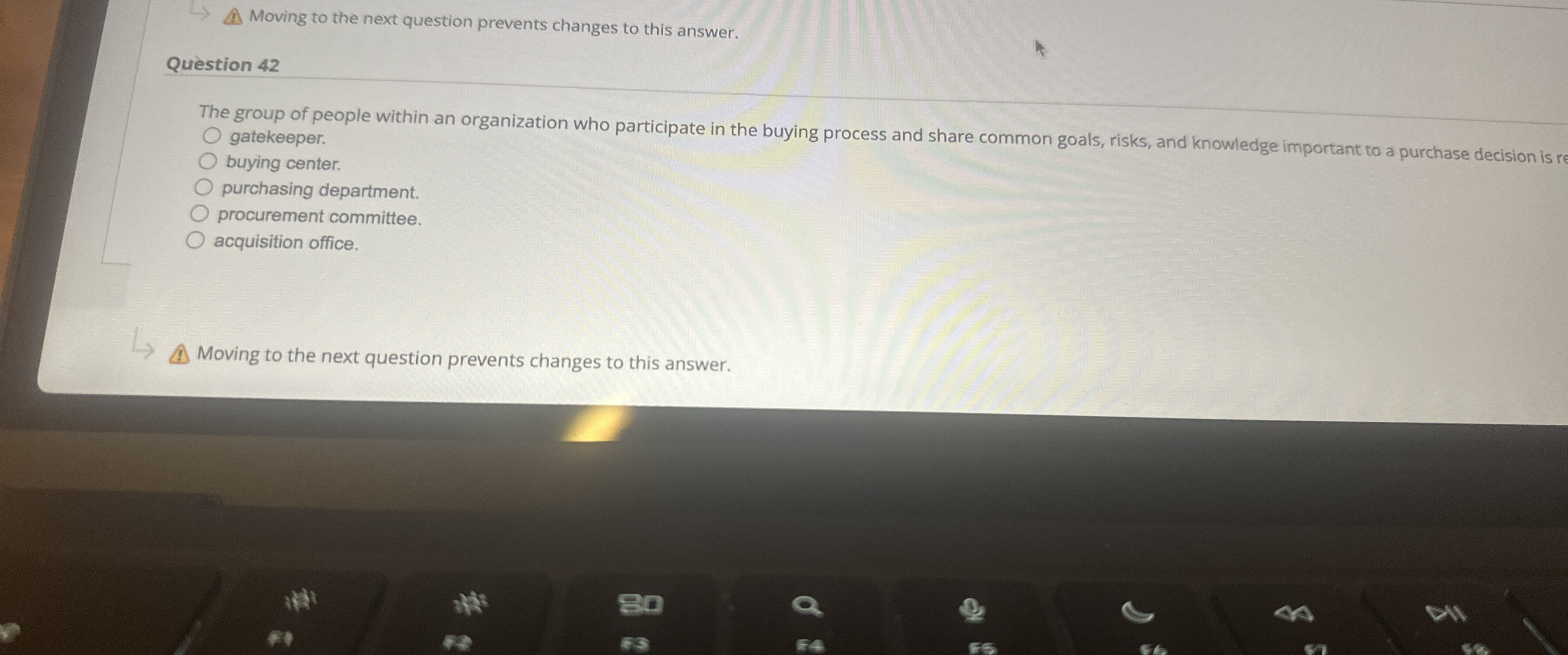  Moving to the next question prevents changes to this answer. Question