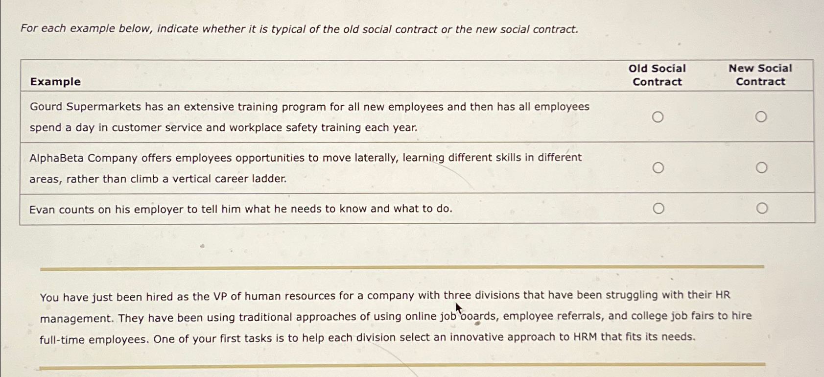  For each example below, indicate whether it is typical of the