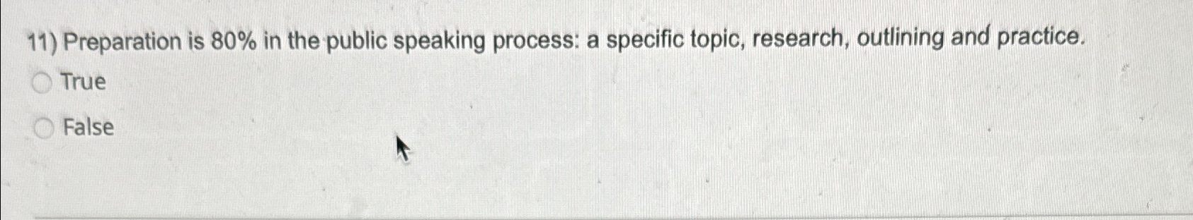 Preparation is 80% in the public speaking process: a specific topic,