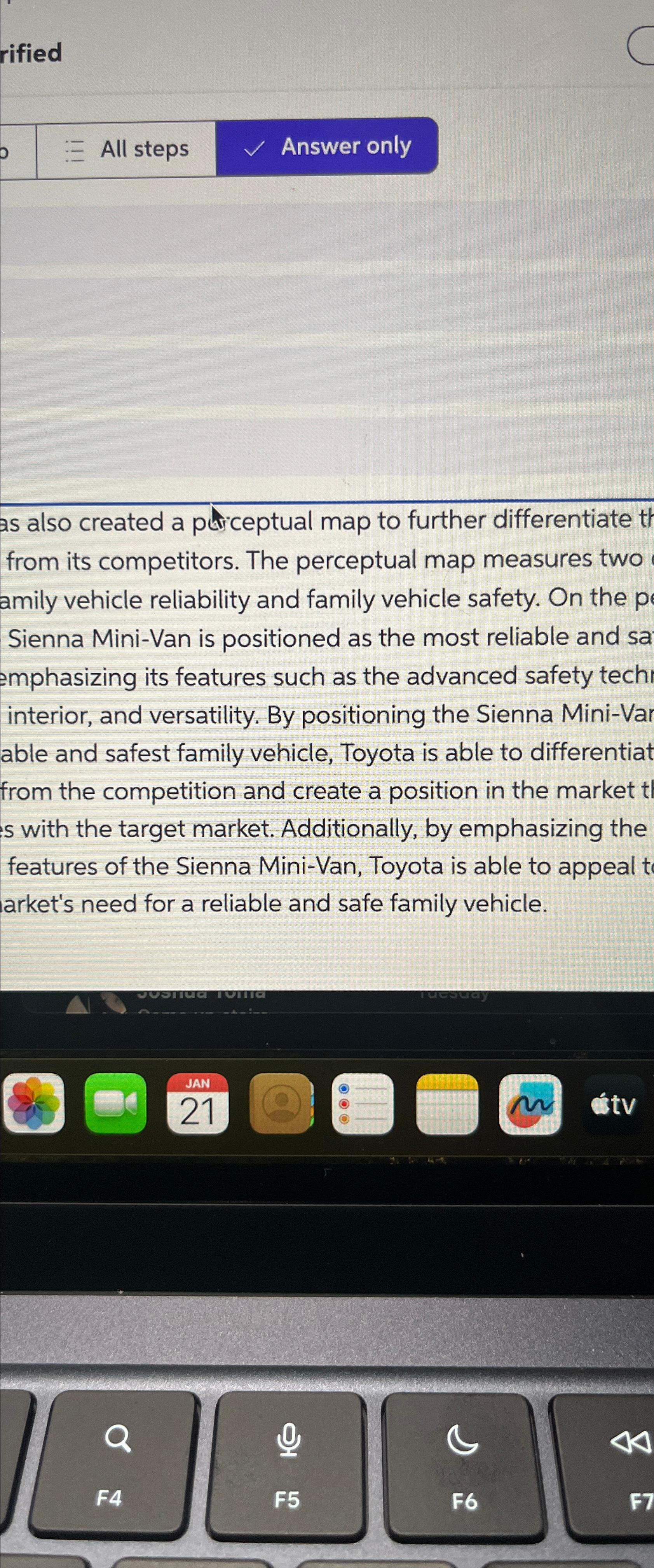  rified All steps as also created a parceptual map to further
