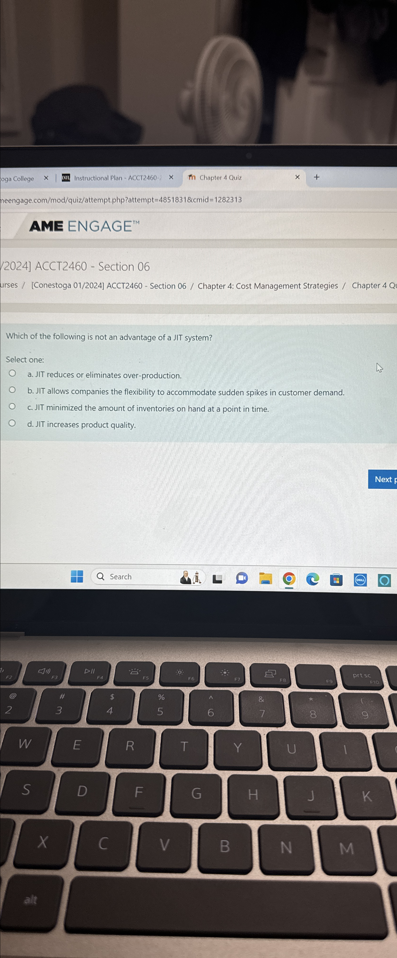  AME ENGAGE ?MM 12024] ACCT2460- Section 06 urses /[Conestoga 01/2024] ACCT2460-