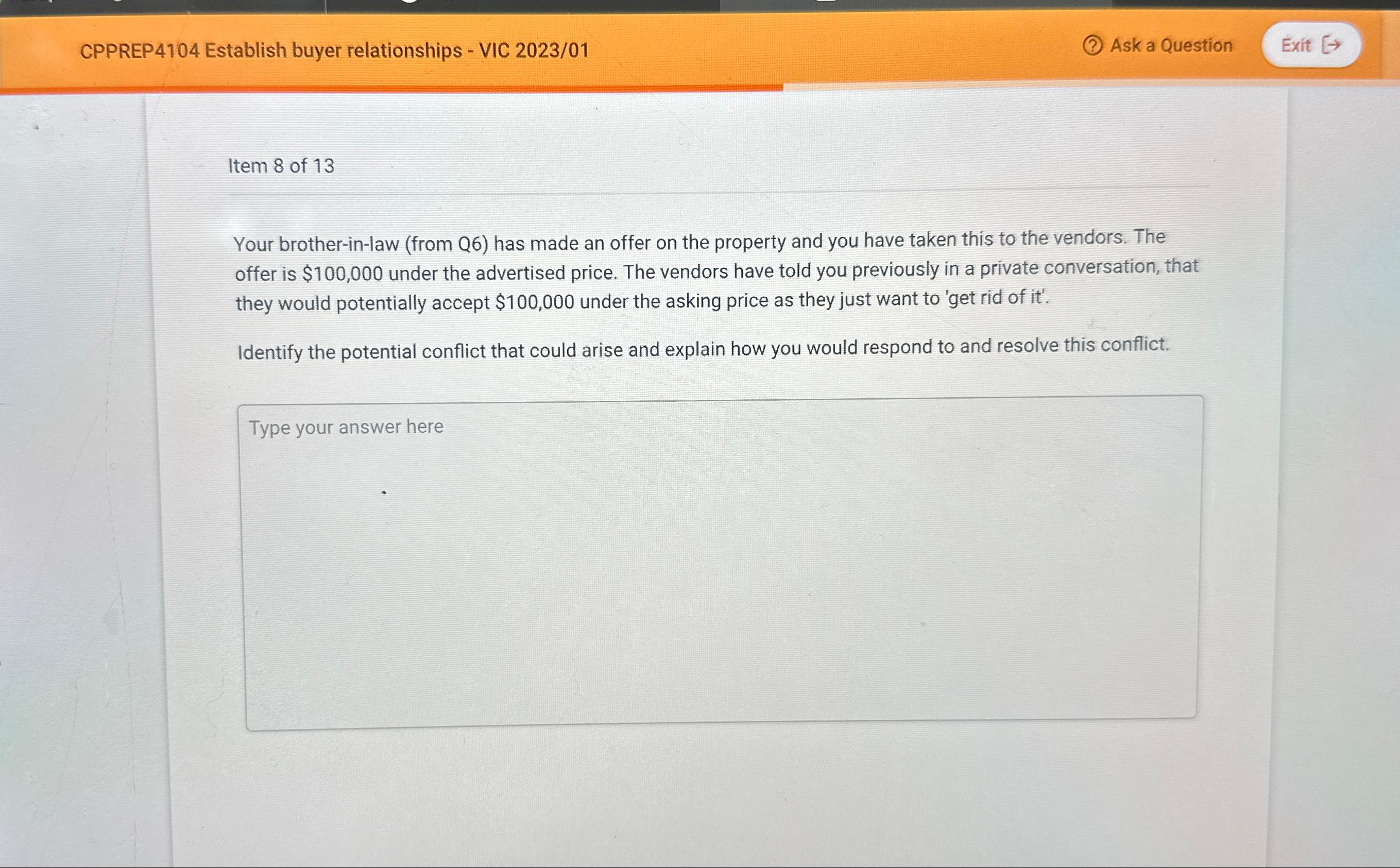  CPPREP4104 Establish buyer relationships - VIC 2023/01 Ask a Question Item