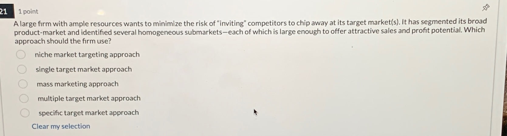  211 point A large firm with ample resources wants to minimize