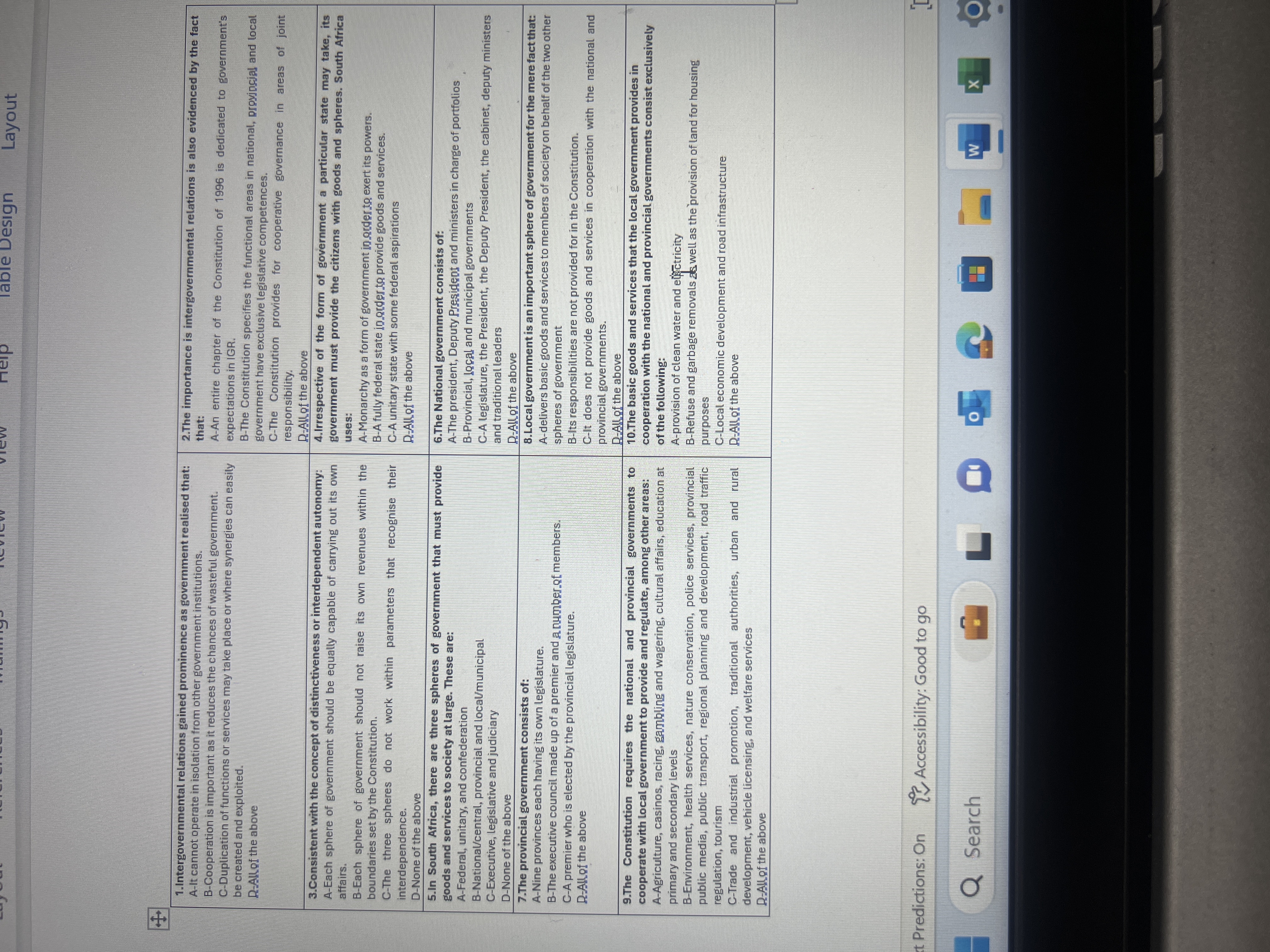  multiple choice. from question 1 to question 10. choose the correct