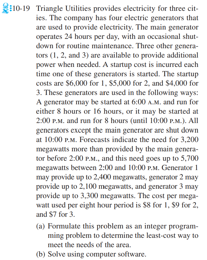  10-19 Triangle Utilities provides electricity for three cit- ies. The company
