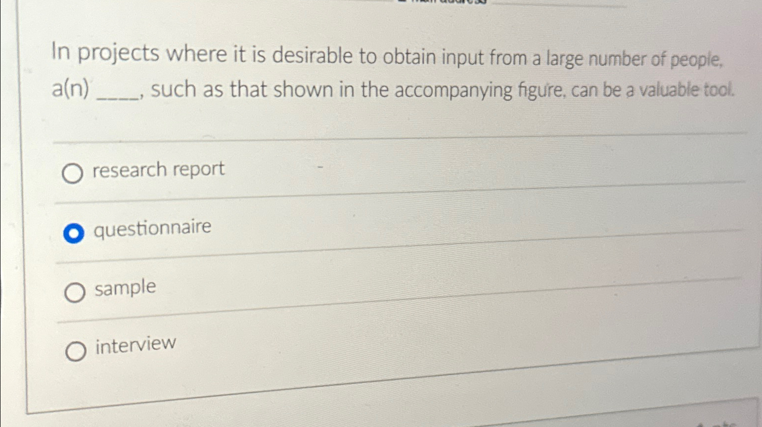  In projects where it is desirable to obtain input from a