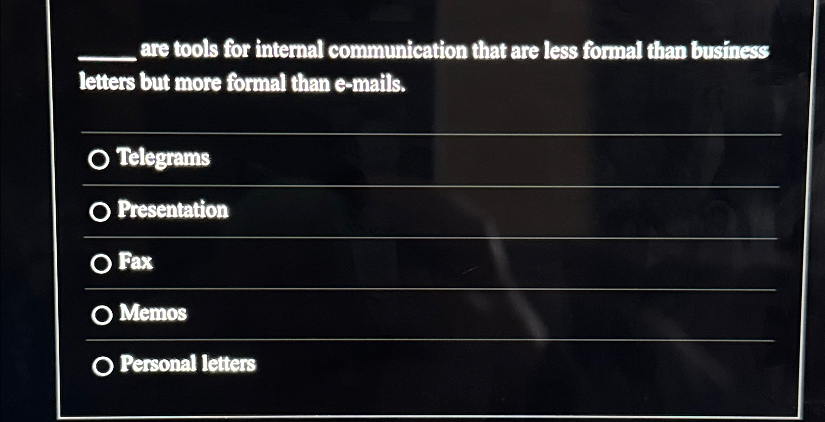  are tools for internal communication that are less formal than business