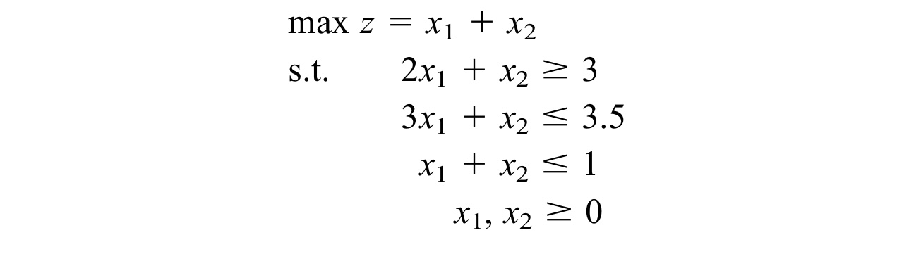 Use the Big M method, two phase method and dual simplex method