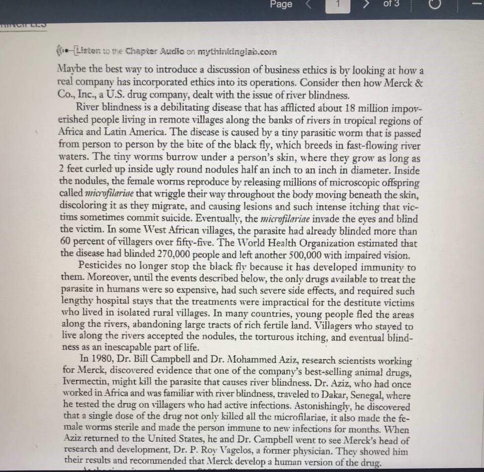 This question is for CBA 400 course. Reading/Review: Merck case: Detailed SIMAC: